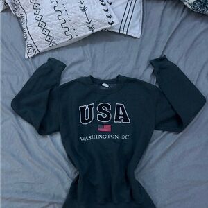Gildan Black USA Washington DC Sweatshirt